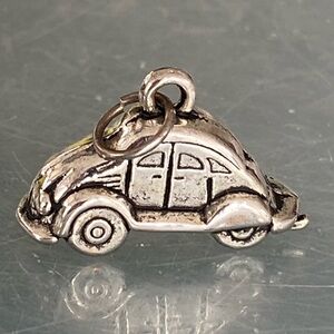 Sterling Silver Classic Car Charm Vintage Beetle Bug Pendant 3D Jewelry Gift